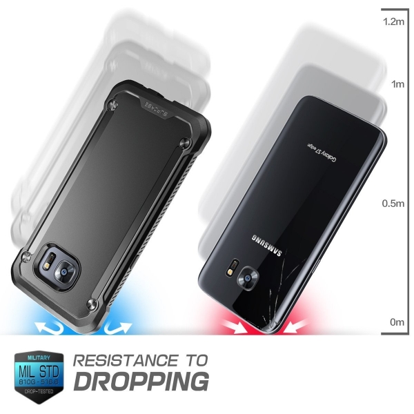 Supcase Samsung Galaxy S7 Edge Hybrid Beetle Serisi Klf-Black-Black