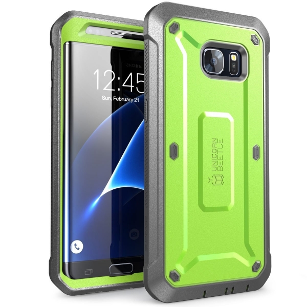 Supcase Samsung Galaxy S7 Edge Rugged Holster Klf (MIL-STD-810G)-Green-Gray