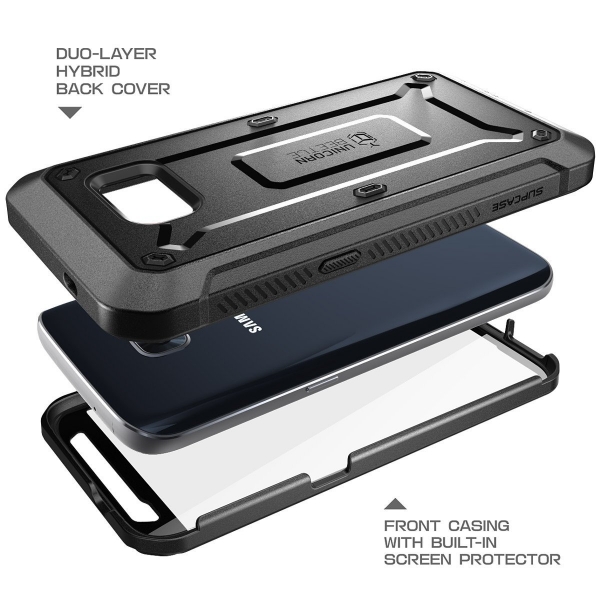 Supcase Samsung Galaxy S7 Rugged Holster Klf-Black-Black
