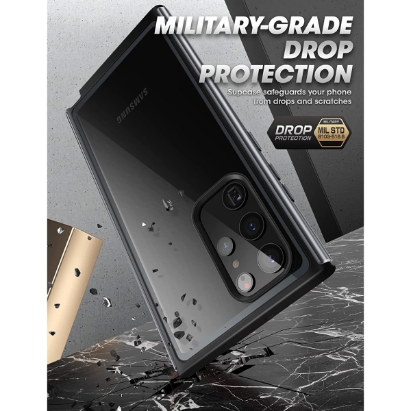 SUPCASE UB Edge Pro Serisi Samsung Galaxy S22 Ultra Klf-Black