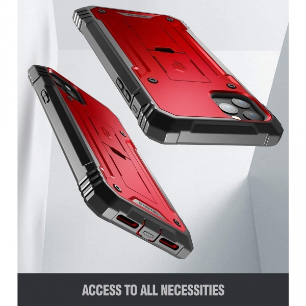 SUPCASE UB Edge Pro Serisi Samsung Galaxy S22 Ultra Klf-Red