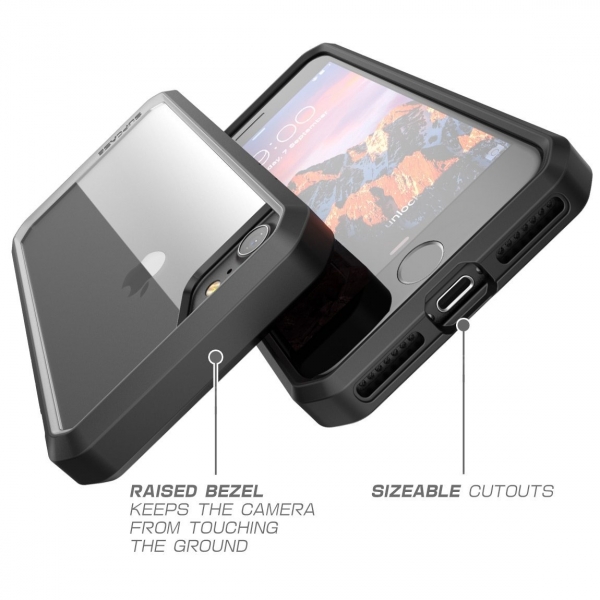 Supcase iPhone 7 Unicorn Beetle Serisi Hybrid effaf Klf-Black