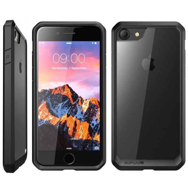 Supcase iPhone 7 Unicorn Beetle Serisi Hybrid effaf Klf-Black