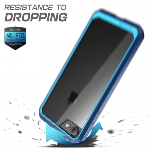 Supcase iPhone 7 Unicorn Beetle Serisi Hybrid effaf Klf- Blue Navy