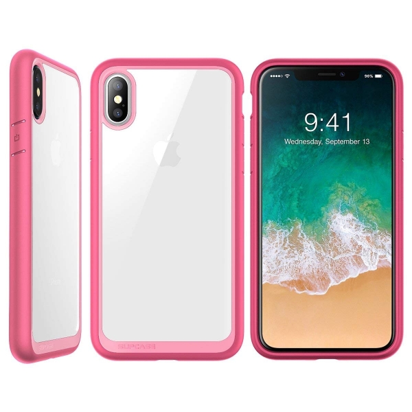 Supcase iPhone XS Max Unicorn Beetle Style Klf-Pink