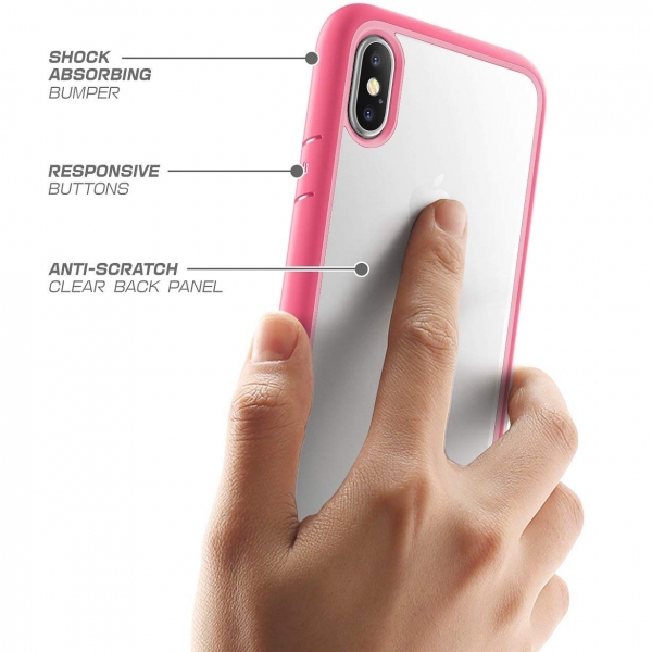 Supcase iPhone XS Max Unicorn Beetle Style Klf-Pink