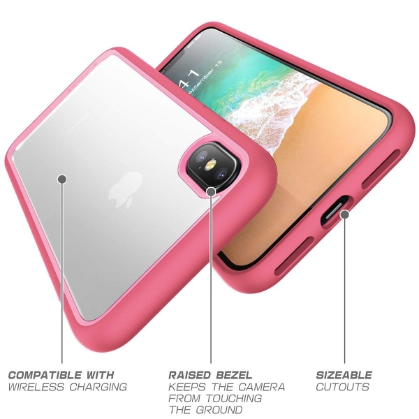 Supcase iPhone XS Max Unicorn Beetle Style Klf-Pink