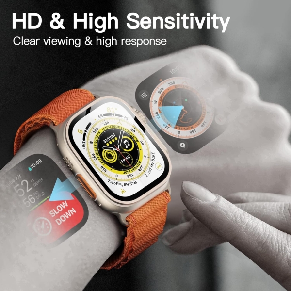 JETech Apple Watch Ultra Uyumlu Ekran Koruyucu(49mm)(3 Adet)-Clear