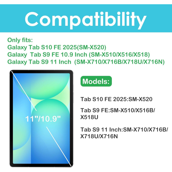 ProCase Galaxy Tab S10 FE Ekran ve Kamera Koruyucu -Silver