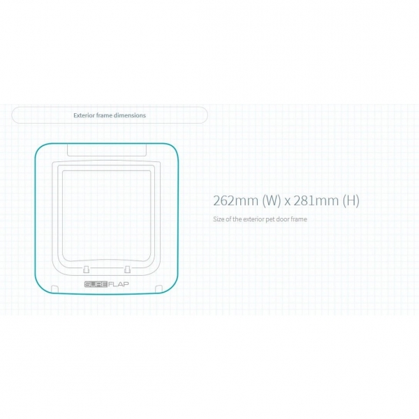 SureFlap Microchip Akll Otomatik Kpek Kaps-White