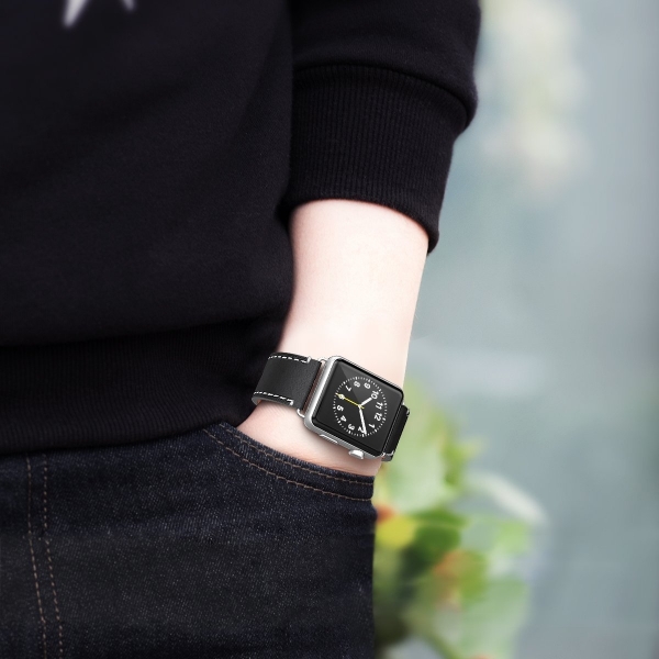 Swees Apple Watch Deri Kay (42mm)-Black
