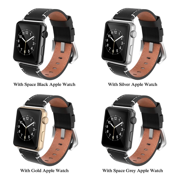 Swees Apple Watch Deri Kay (42mm)-Black