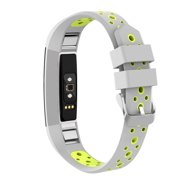 Swees Fitbit Alta HR / Alta Silikon Kay (5.5 in- 7.5 in)- Silver Yellow