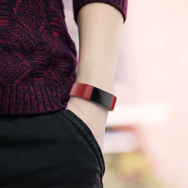 Swees Fitbit Charge 2 Deri Akll Bileklik Kay-Red