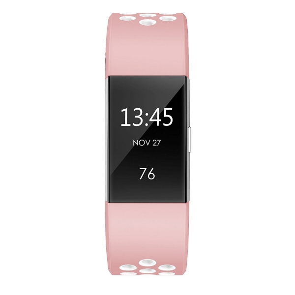 Swees Fitbit Charge 2 Kay (Large)-Salmon Pink White