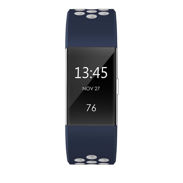 Swees Fitbit Charge 2 Kay (Large)-Navy Blue White