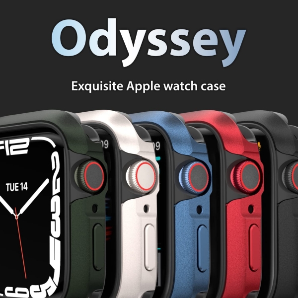 SwitchEasy Odyssey Apple Watch Koruyucu Klf (41mm)(MIL-STD-810G)-Flash Black