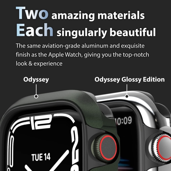 SwitchEasy Odyssey Apple Watch Koruyucu Klf (41mm)(MIL-STD-810G)-Black