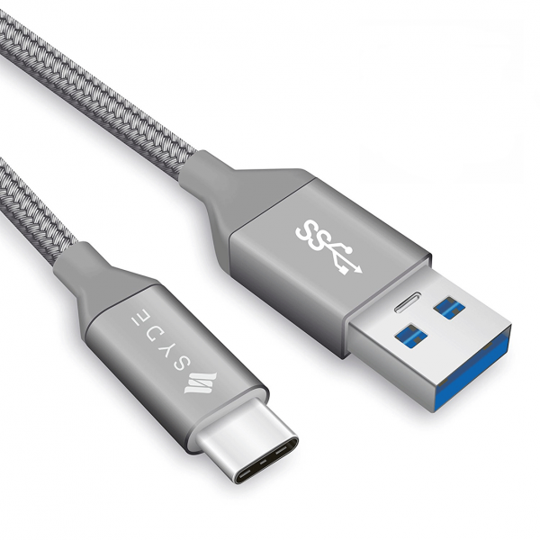 Syde METAL USB to USB-C 3.0 Kablo (MIL-STD-810G)- Grey