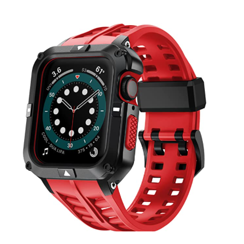 T-ENGINE Apple Watch Kay (44mm)-Black/Red