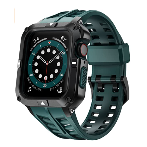 T-ENGINE Apple Watch Kay (44mm)-Black/Green
