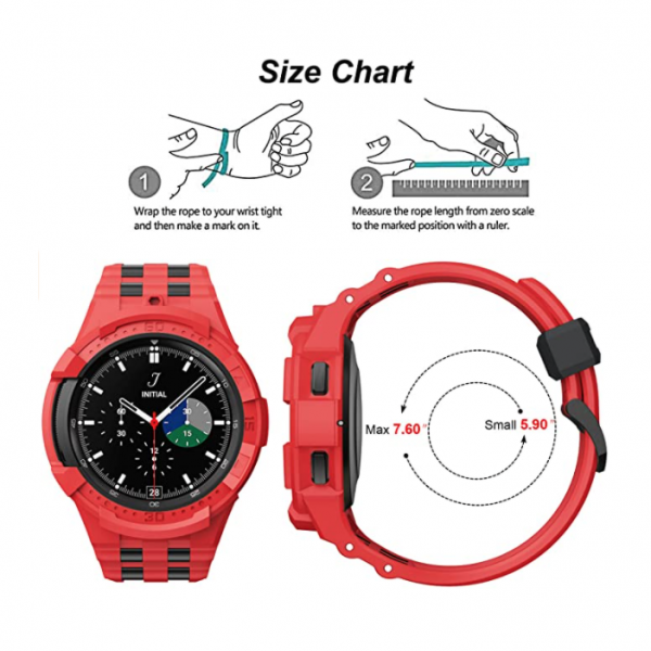 T-ENGINE Samsung Galaxy Watch 4 Klf (42mm)-Red