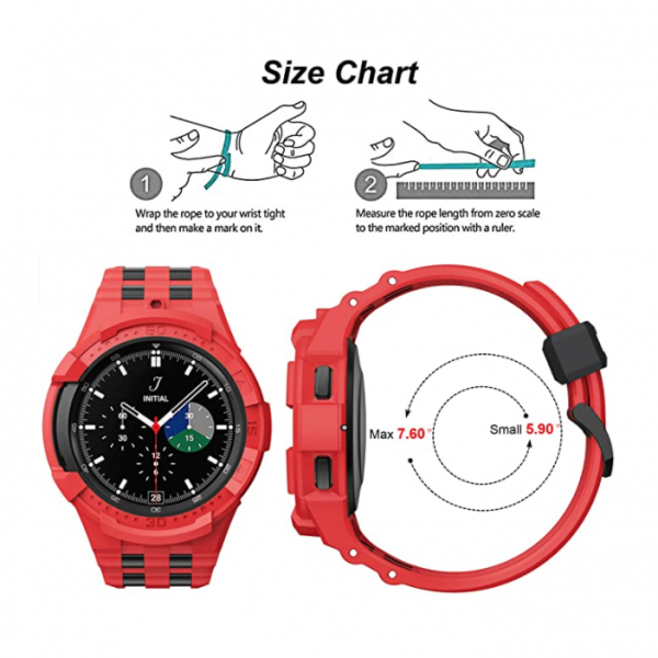 T-ENGINE Samsung Galaxy Watch 4 Klf (46mm)-Red