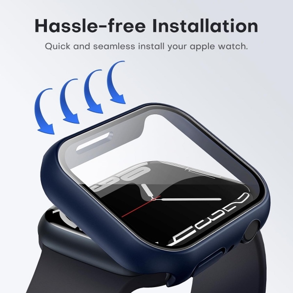 TAURI Apple Watch 9 45mm Bumper Klf-Blue