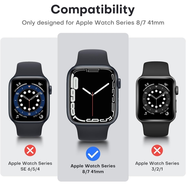 TAURI Apple Watch 9 45mm Bumper Klf-Clear