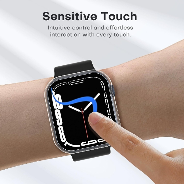 TAURI Apple Watch 9 45mm Bumper Klf-Clear