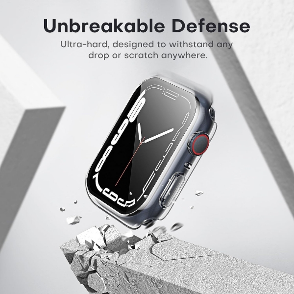 TAURI Apple Watch 9 45mm Bumper Klf-Clear