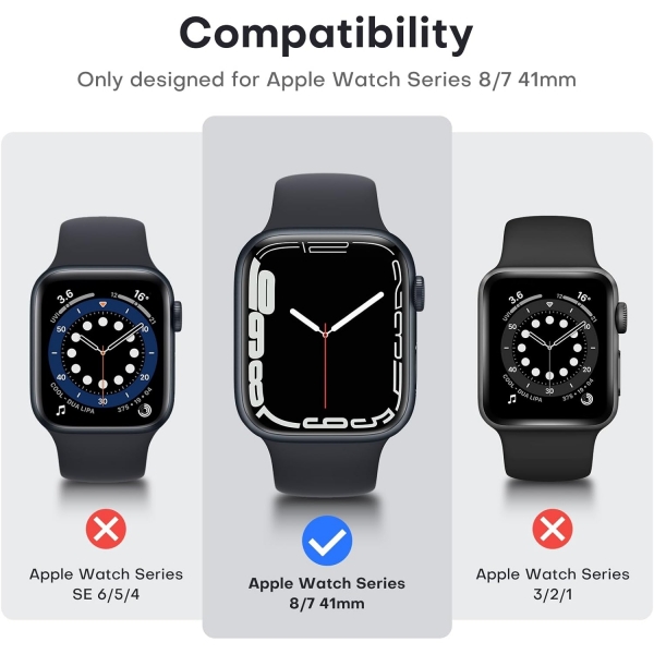 TAURI Apple Watch 9 45mm Bumper Klf-Black