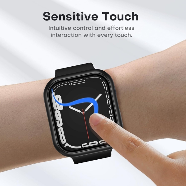 TAURI Apple Watch 9 45mm Bumper Klf-Black