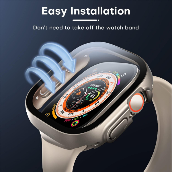 TAURI Apple Watch Ultra 3 49mm Bumper Klf-Titanium