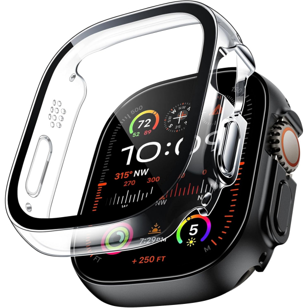 TAURI Apple Watch Ultra 3 49mm Bumper Klf-Black Clear