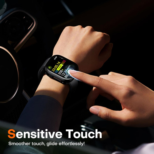 TAURI Apple Watch Ultra 3 49mm Bumper Klf-Black