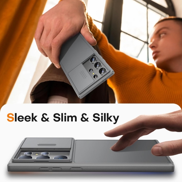 TAURI Galaxy S24 Ultra Standl� K�l�f-Gray