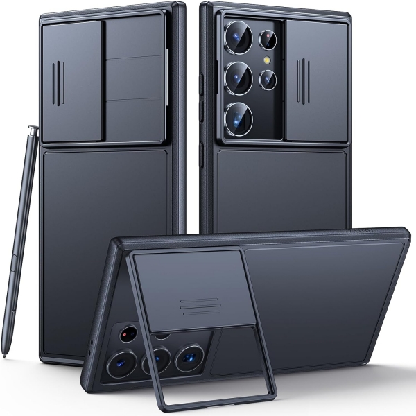 TAURI Galaxy S24 Ultra Standl� K�l�f-Black