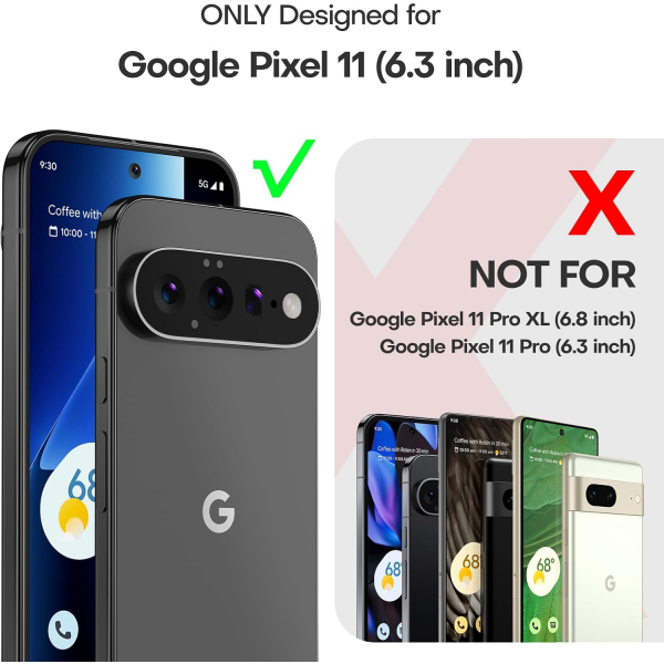 TAURI Google Pixel 11 Uyumlu Manyetik �effaf K�l�f-Clear