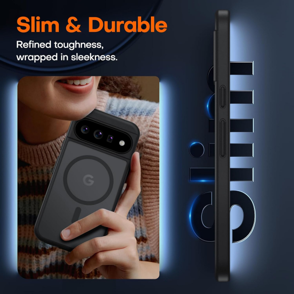 TAURI Google Pixel 11 Uyumlu Manyetik �effaf K�l�f-Matte Black