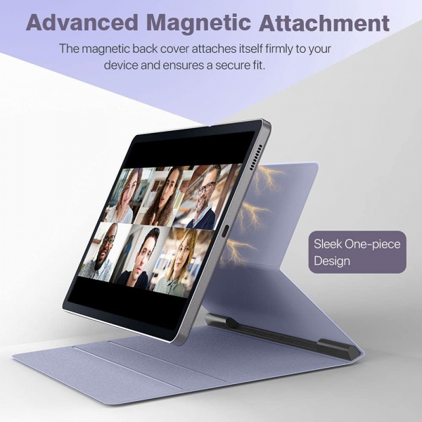 TMOVO Manyetik Galaxy Tab S6 Lite Klf (10.4 in)-Lavender Gray
