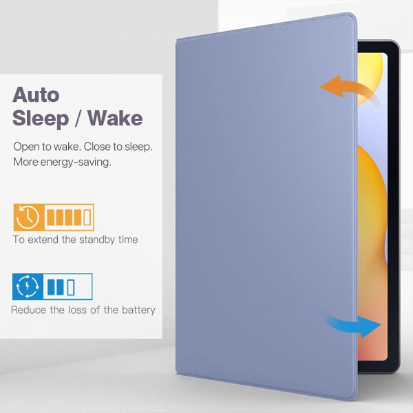 TMOVO Manyetik Galaxy Tab S6 Lite Klf (10.4 in)-Lavender Gray
