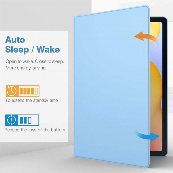 TMOVO Manyetik Galaxy Tab S6 Lite Klf (10.4 in)-Light Blue