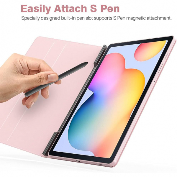 TMOVO Manyetik Galaxy Tab S6 Lite Klf (10.4 in)-Light Pink
