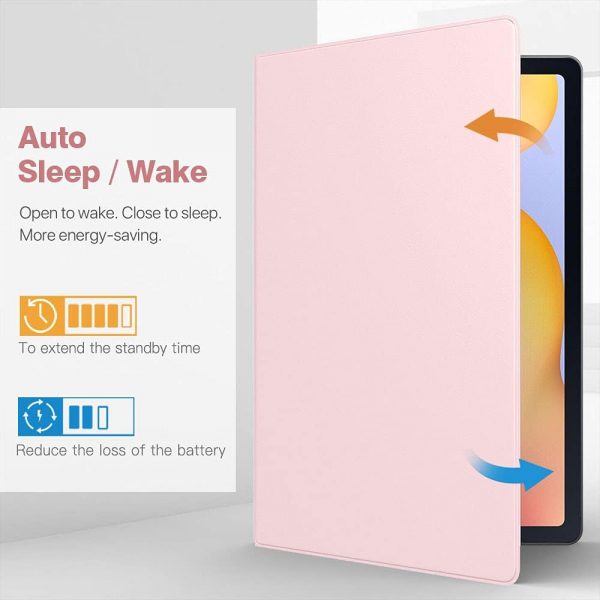 TMOVO Manyetik Galaxy Tab S6 Lite Klf (10.4 in)-Light Pink