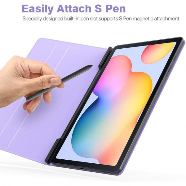 TMOVO Manyetik Galaxy Tab S6 Lite Klf (10.4 in)-Light Purple