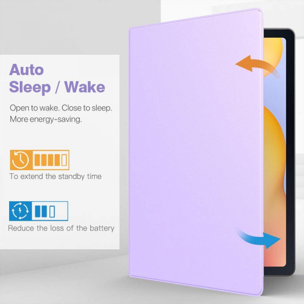 TMOVO Manyetik Galaxy Tab S6 Lite Klf (10.4 in)-Light Purple