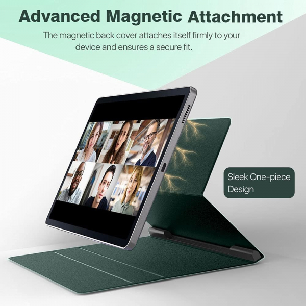 TMOVO Manyetik Galaxy Tab S6 Lite Klf (10.4 in)-Midnight Green