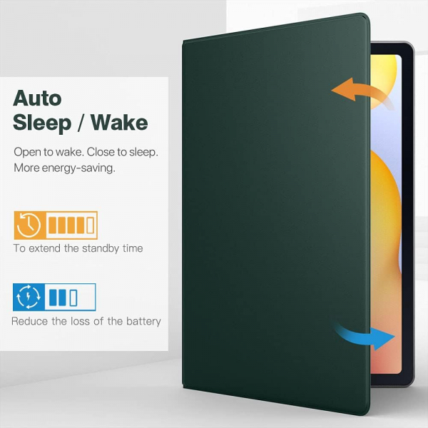 TMOVO Manyetik Galaxy Tab S6 Lite Klf (10.4 in)-Midnight Green