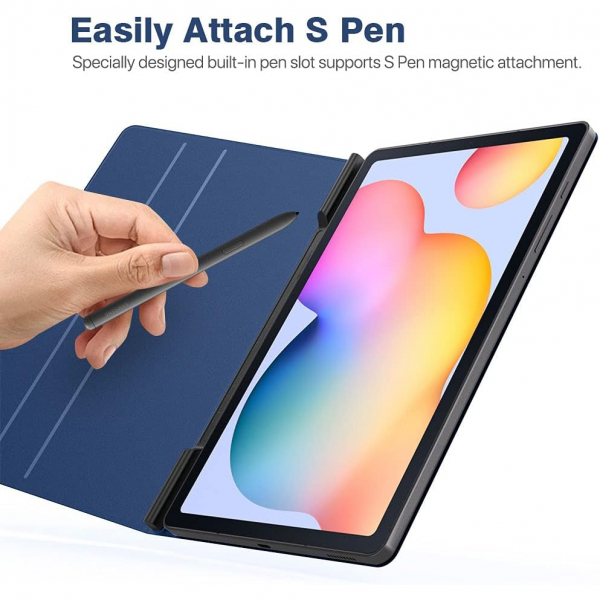 TMOVO Manyetik Galaxy Tab S6 Lite Klf (10.4 in)-Navy Blue